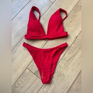 Red Women's Swimwear bikini Set